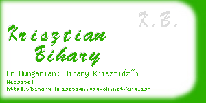 krisztian bihary business card